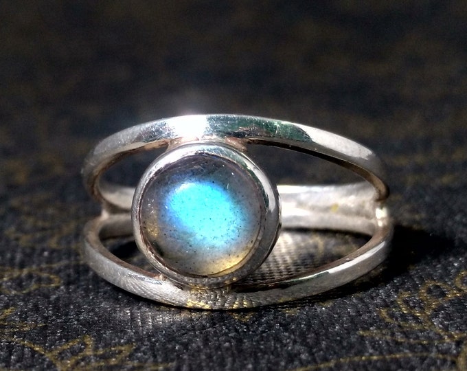 Labradorite Ring Blue Fire Stone Ring Handmade Ring Etsy India
