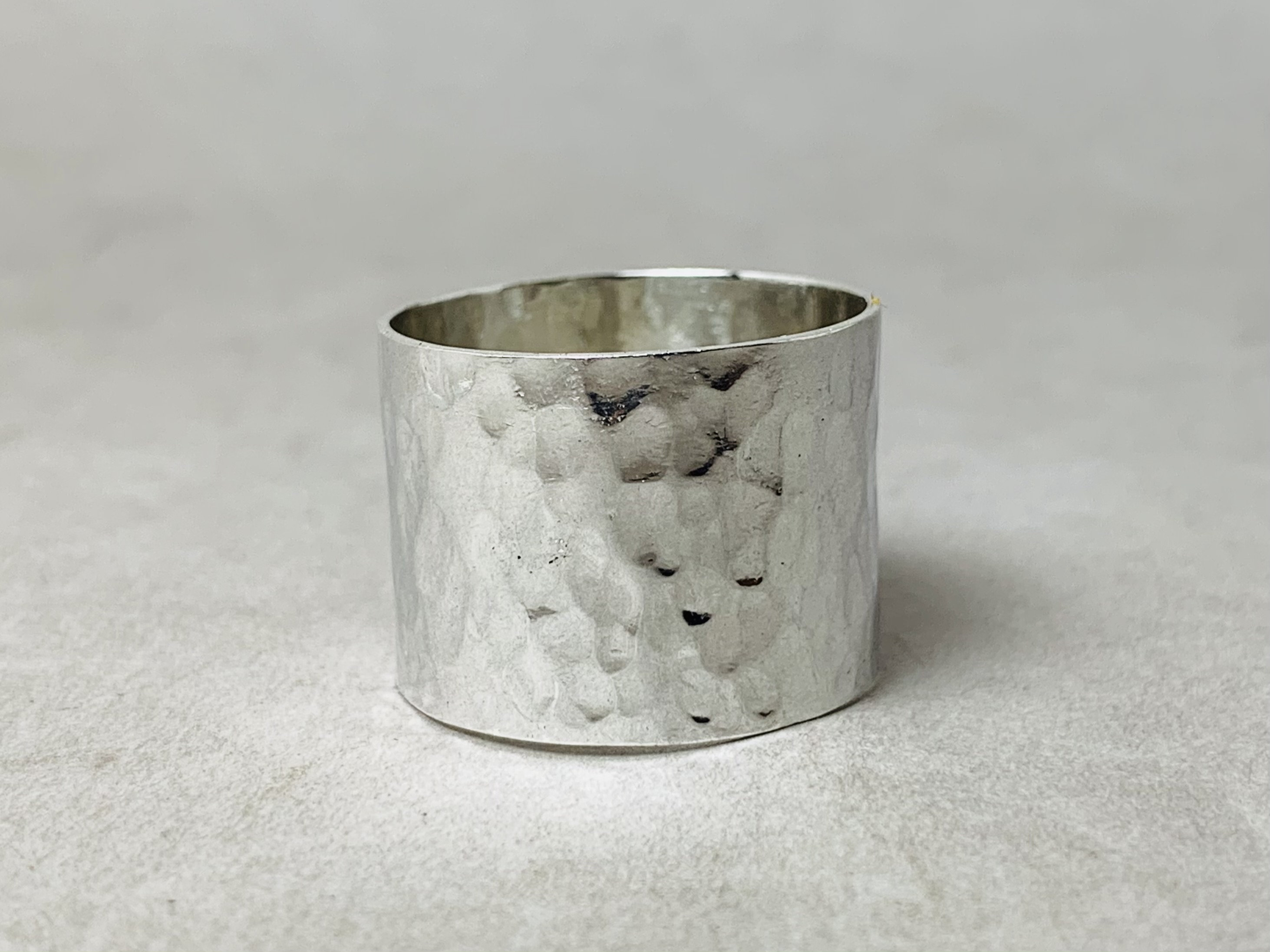 Hammered Band Ring 925 Silver Ring Wide Hammered Ring - Etsy UK