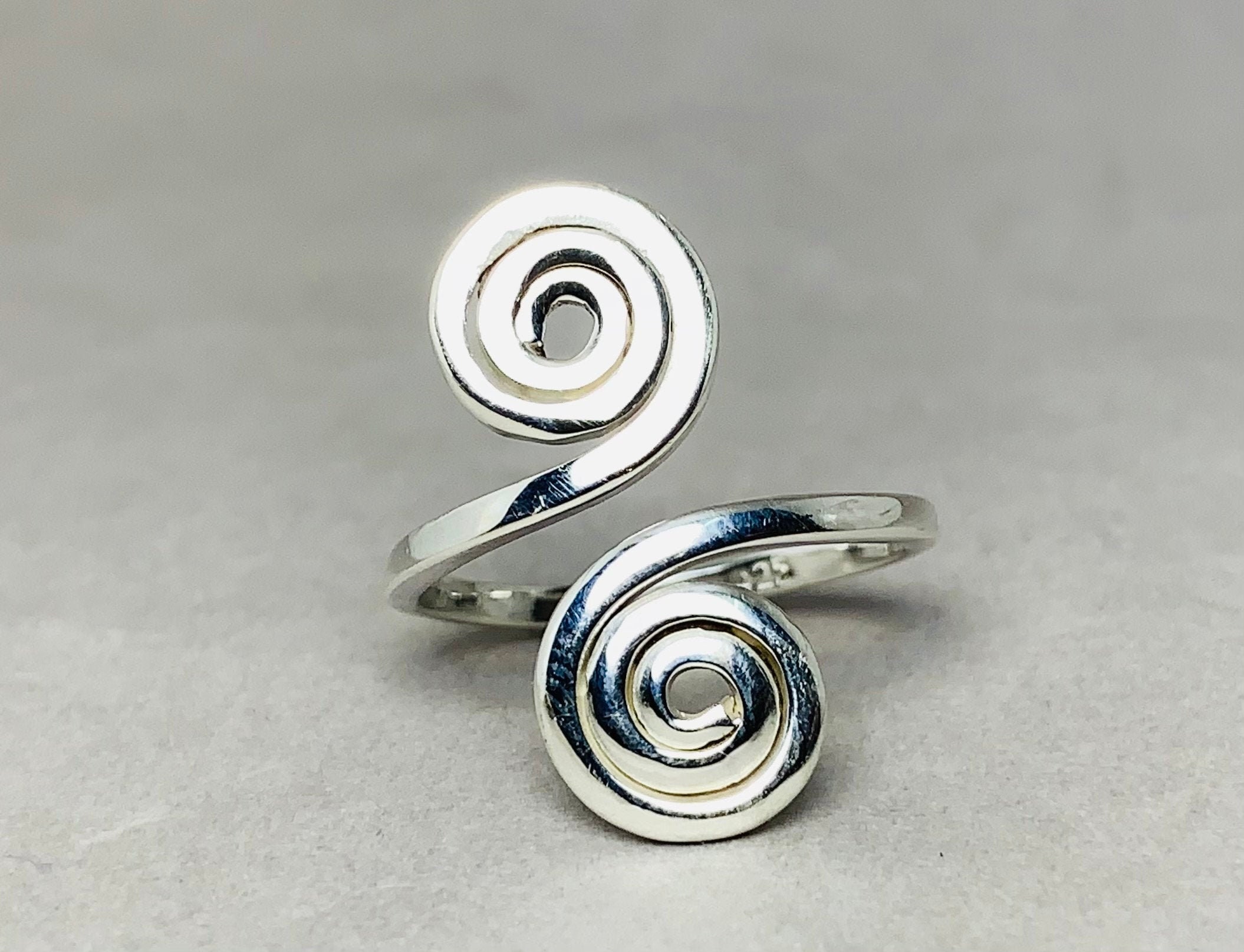 Silberring Spiralring Doppelspirale Spirale Ring Ringe Etsy.de