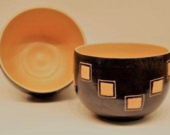 Salad - , Cereal - , Tea - Ceramic Bowl - "Square I - Bowl"