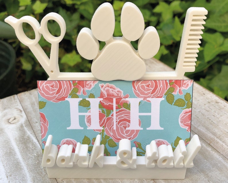 Personalized Name Dog Groomer Business Card Holder Display. Etsy