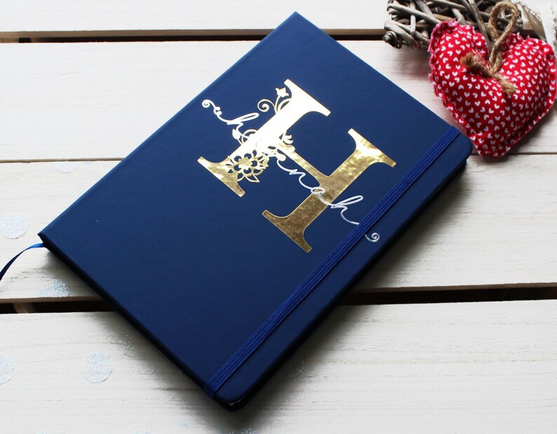 Soft Touch Hardback Personalised A5 Blue Notebook Custom Etsy