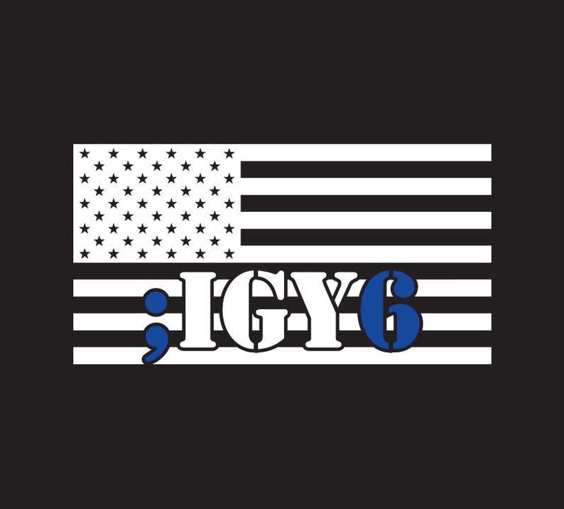 IGY6 I Got Your Six Vinyl Decal Thin Blue Line Flag | Etsy