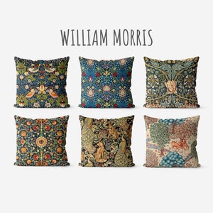 William Morris Throw Pillow Cover, Morris Art Cushion Cover, Art Nouveau pillow case, Vintage cover, Ancient Decorative Pillow Case gifts