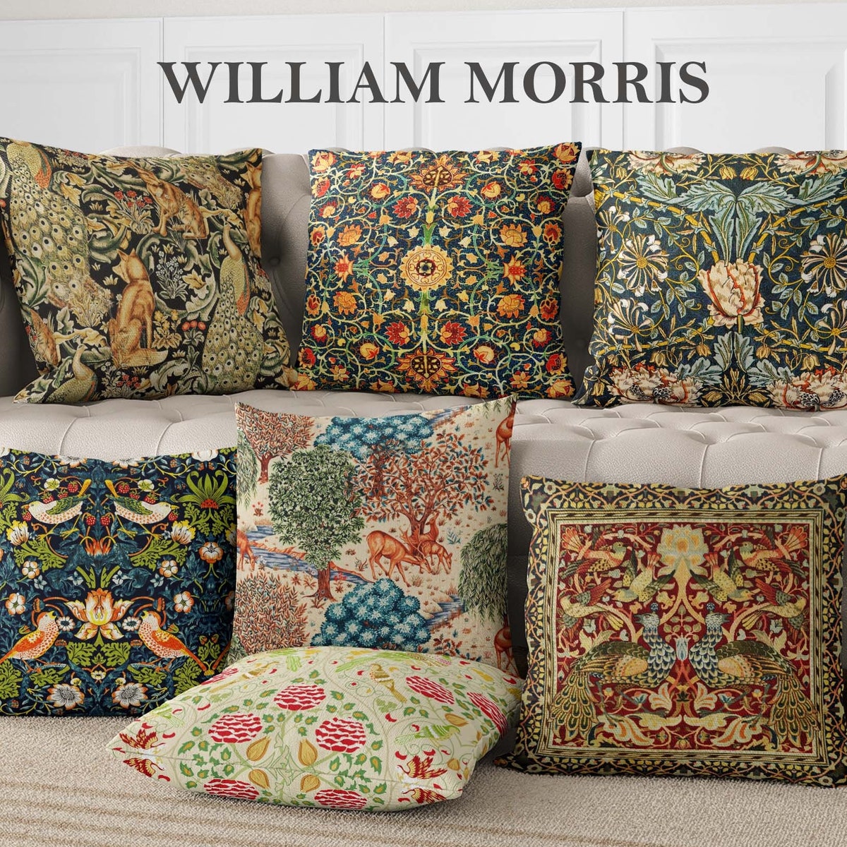 William Morris Throw Pillow Cover, Morris Art Cushion Cover, Art Nouveau Pillow Case, Vintage Cover, Ancient Decorative Pillow Case Gifts - Etsy