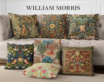 William Morris Throw Pillow Cover, Morris Art Cushion Cover, Art Nouveau pillow case, Vintage cover, Ancient Decorative Pillow Case gifts
