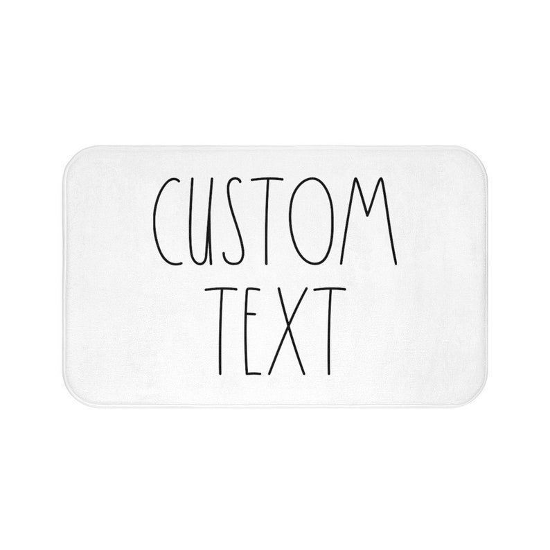 CUSTOM TEXT Bath Mat Bathroom Decor Funny Bathroom Decor Funny Bath Mat Rae Dunn Inspired Bath Rug Simple Bathroom image 7