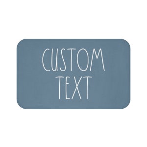 CUSTOM TEXT Bath Mat Bathroom Decor Funny Bathroom Decor Funny Bath Mat Rae Dunn Inspired Bath Rug Simple Bathroom image 8