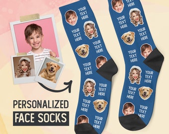 Custom Face Socks, Personalized Photo Socks, Custom socks, Picture Socks, Face on Socks, dog socks, Best Friends gift, cat socks