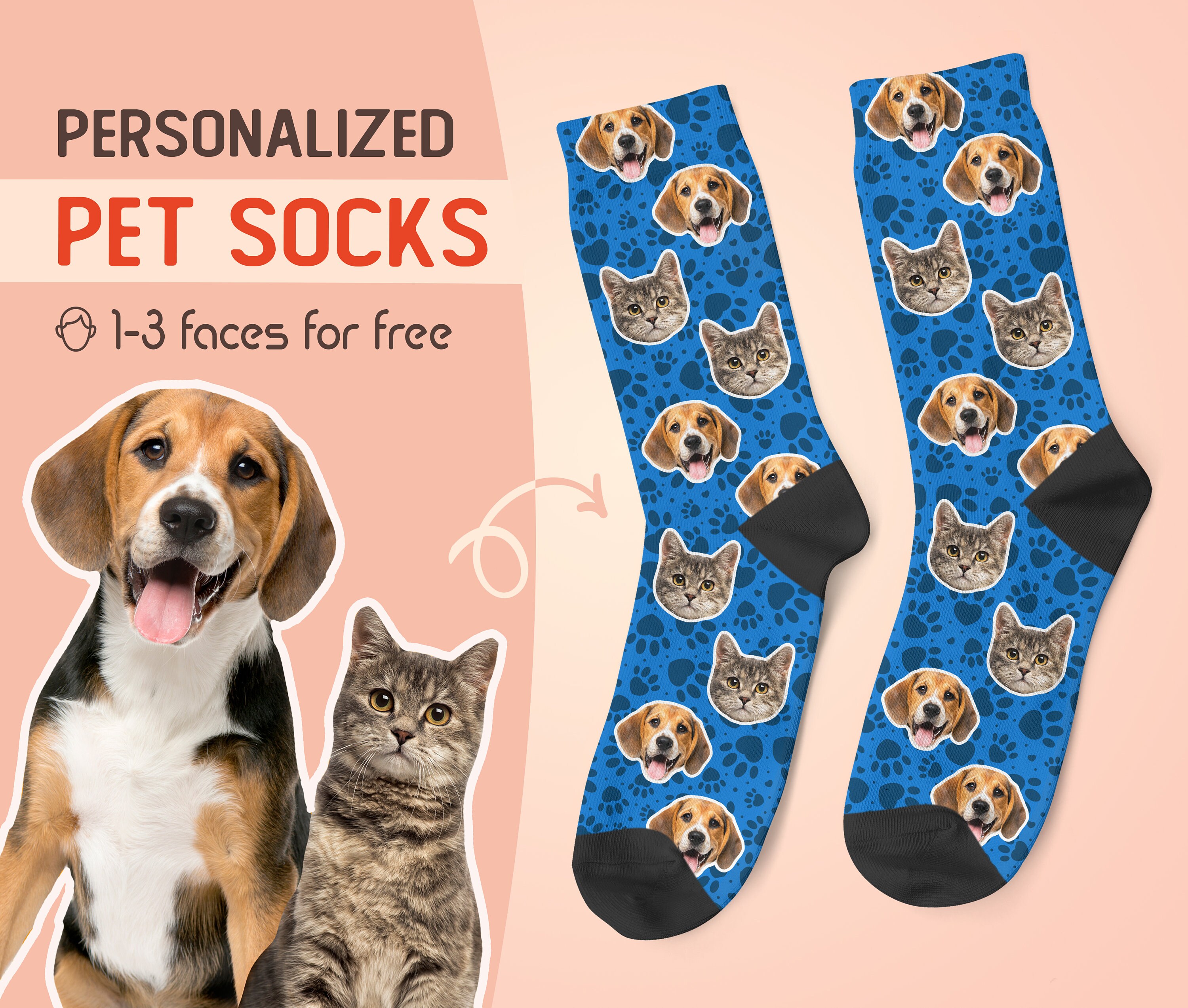 Custom Pet Art Socks atelieryuwa.ciao.jp