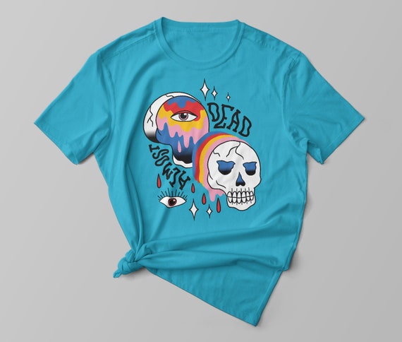 En nat Mechanics Modtager maskine Trippy Skull Psychedelic Tattoo T-shirt Design Almost Dead - Etsy