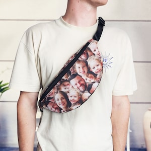 Custom Face Fanny Pack, Personalized Fanny Pack, Photo Gift for boyfriend, Funny Gift Idea, Gift for best friend, Birthday gift for dad