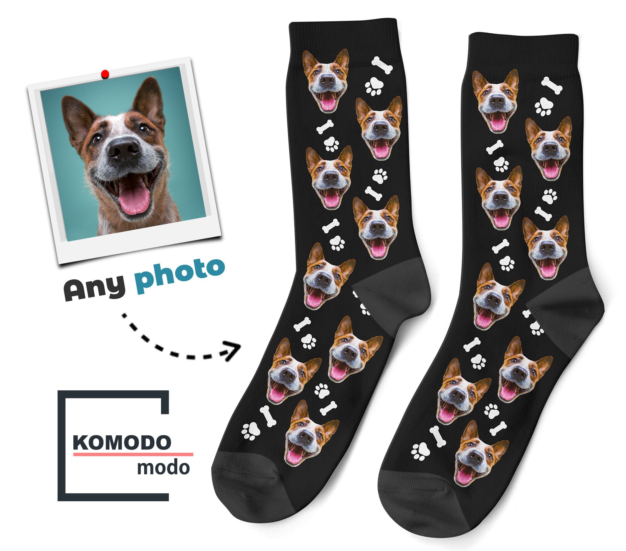 custom dog socks etsy