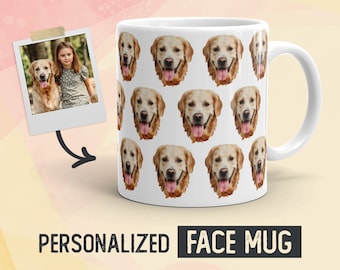 Personalized Cat Face Mug, Customized Cat Mug, Personalized Cat Photo Mug, Personalized Cat Lover Gift, Custom Pet Coffee Mug