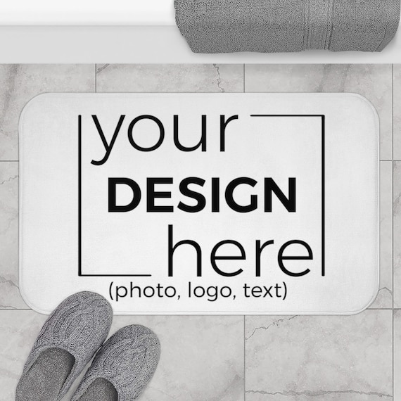 Custom Bath Mat Personalized Photo Bath Mat Text Bath Mat Etsy