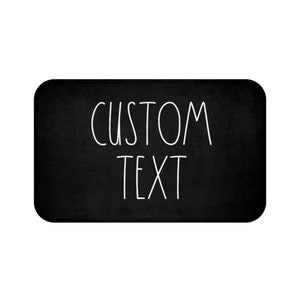 CUSTOM TEXT Bath Mat Bathroom Decor Funny Bathroom Decor Funny Bath Mat Rae Dunn Inspired Bath Rug Simple Bathroom Large 34x21