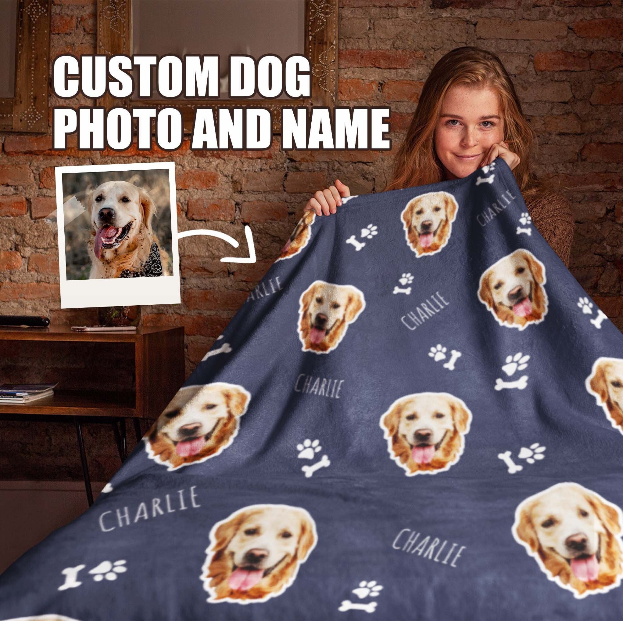 Custom Dog Face Blanket Pet Blanket 