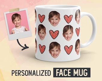 Mug visage personnalisé, Mug personnalisé, Mug chien personnalisé, Mug photo, cadeau copain petite amie, impression personnalisée, Mug grimaces, cadeau pour le meilleur ami