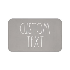 CUSTOM TEXT Bath Mat Bathroom Decor Funny Bathroom Decor Funny Bath Mat Rae Dunn Inspired Bath Rug Simple Bathroom image 10