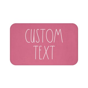 CUSTOM TEXT Bath Mat Bathroom Decor Funny Bathroom Decor Funny Bath Mat Rae Dunn Inspired Bath Rug Simple Bathroom image 9