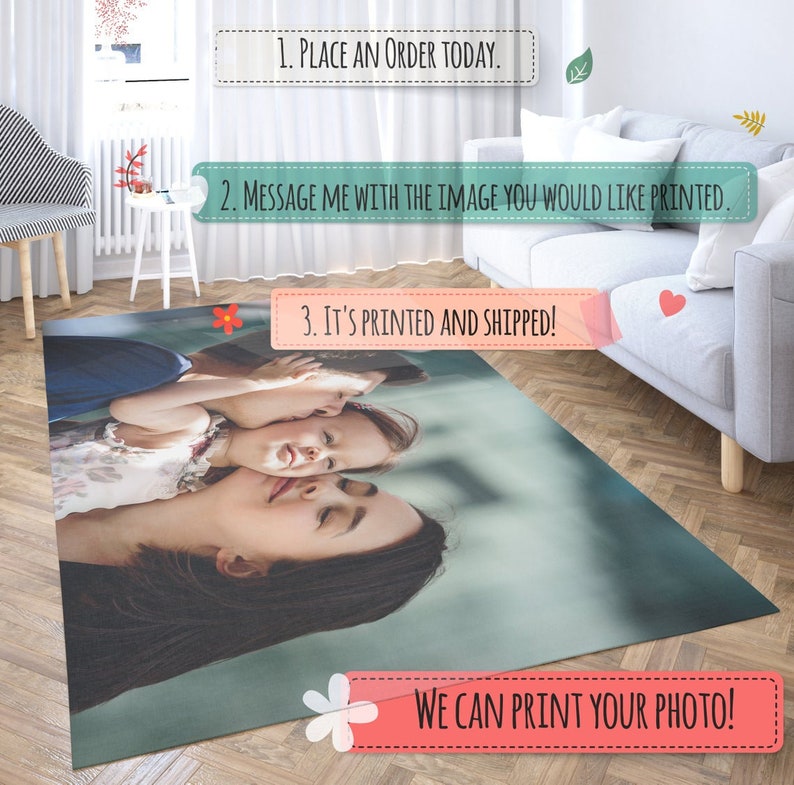 Custom Rug Custom Image Rugs Your Photo Rug Personalised Rug Etsy