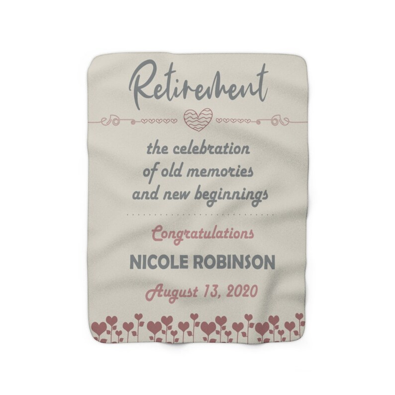 Personalized Retirement Blanket Retirement Gift Etsy