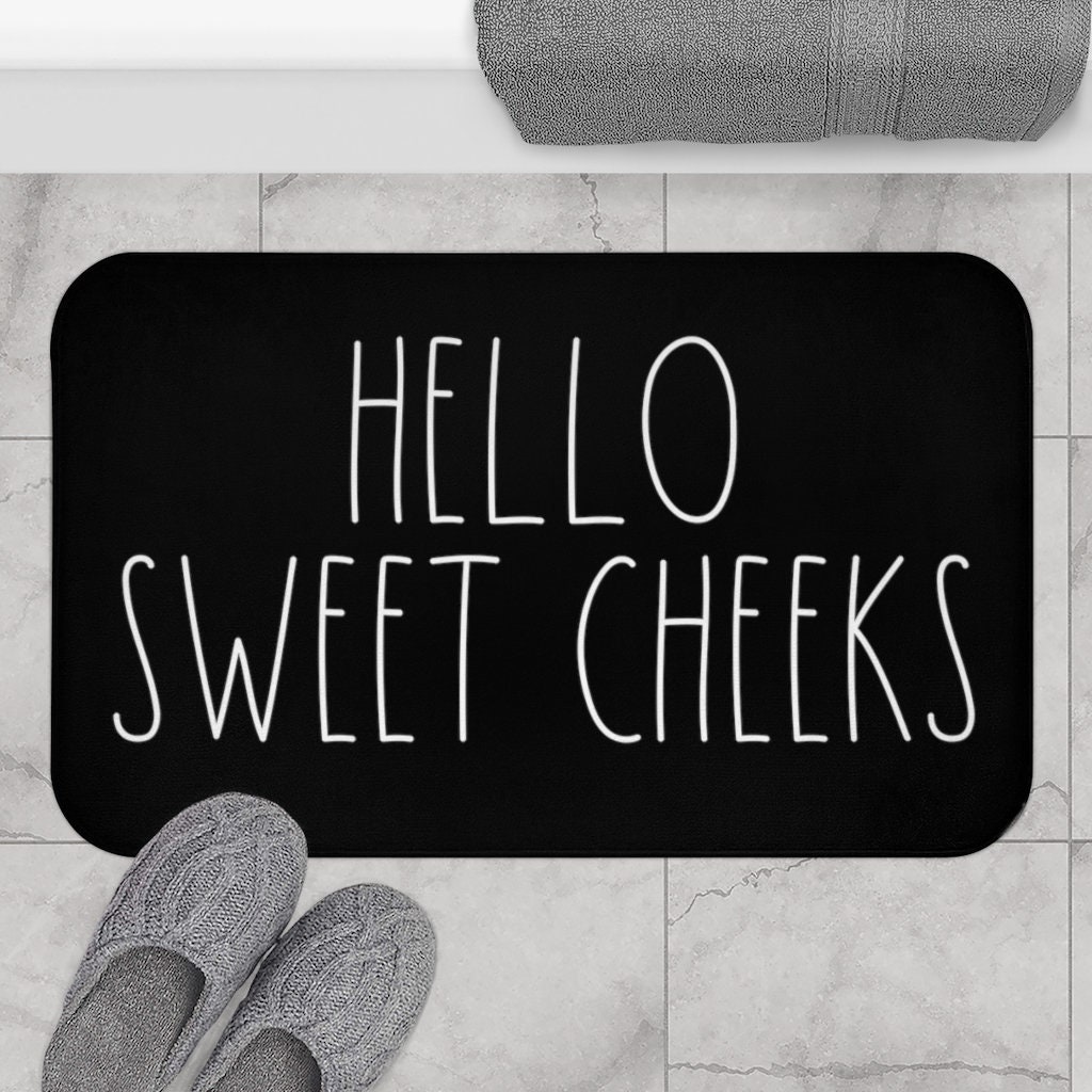 Regular discount Rae Dunn Blue Bath Set W Grey CLEAN Mat Rug Total 6