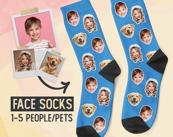 Custom Face Socks, Personalized Photo Socks, Picture Socks, Face on Socks, Dog socks, Cat socks, Pet socks, Face on Socks, Custom socks