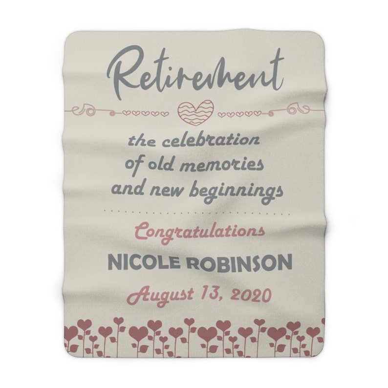 Personalized Retirement Blanket Retirement Gift Etsy