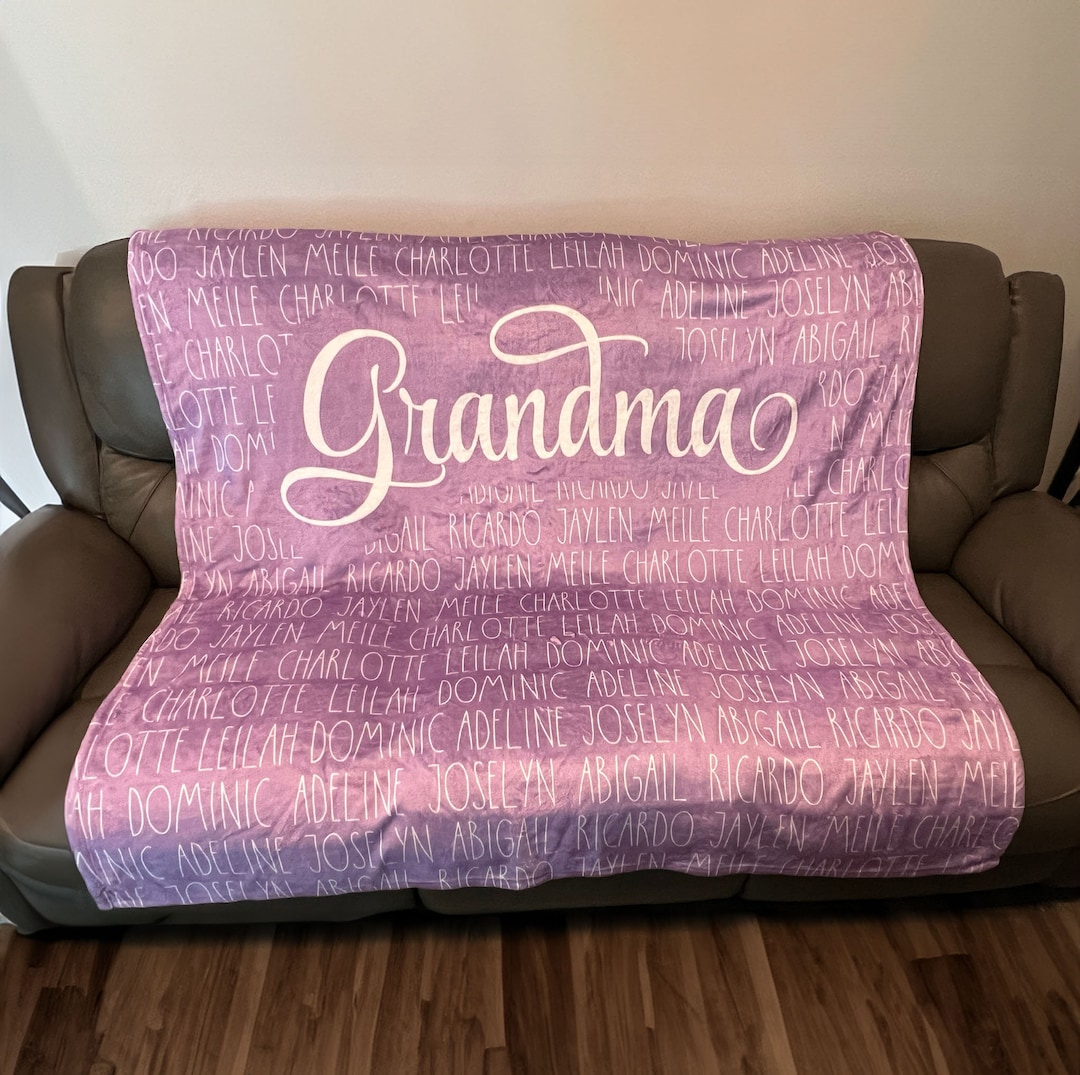 Personalized Grandparent Blanket, Personalized Grandma Blanket