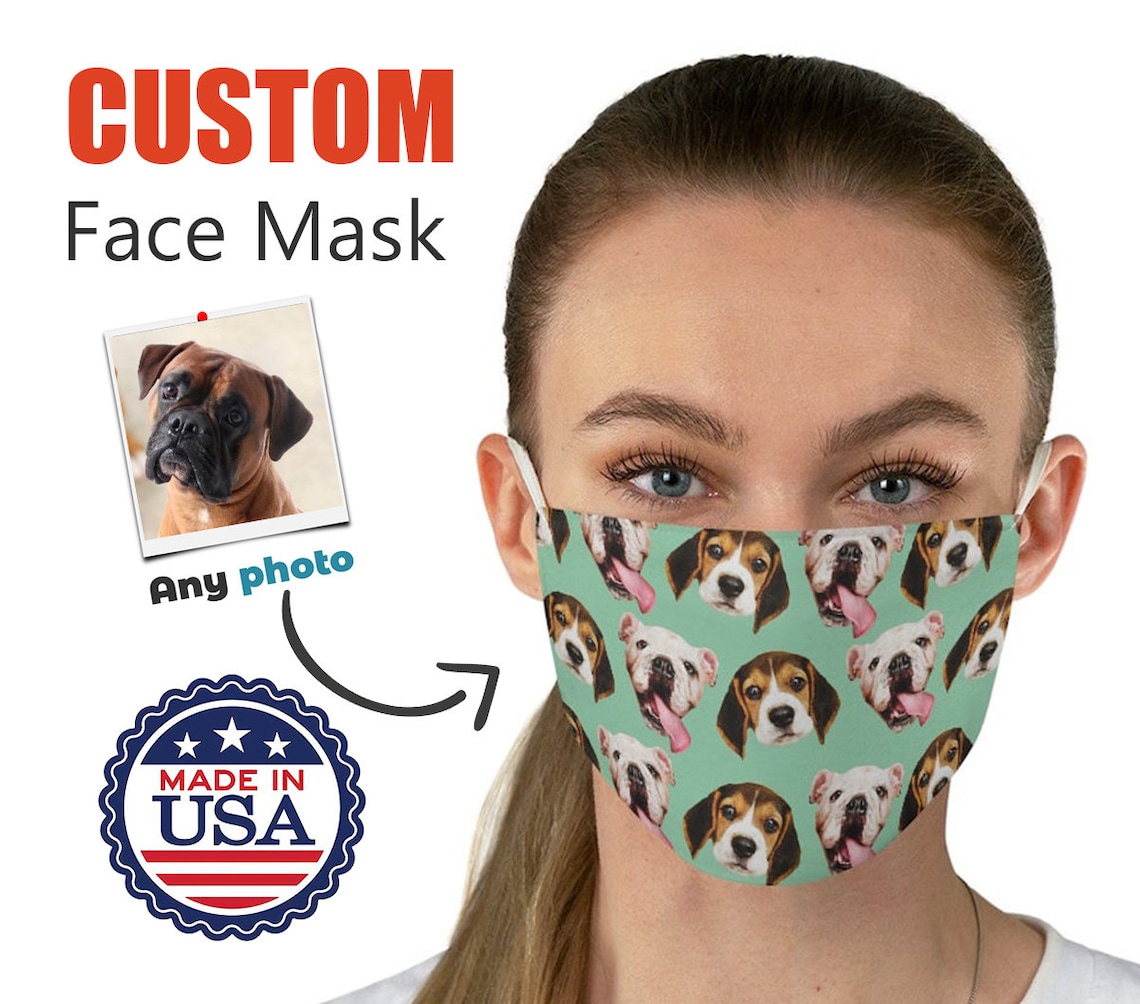Custom Dog Mask Custom Dog Face Mask Personalized Dog Etsy
