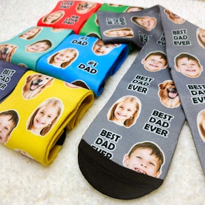 Father&#39;s day gift, World&#39;s Best #1 Dad Socks, Custom Gift For Dad, Funny Gift For Father&#39;s Day, Daddy Gift, Custom Face Socks