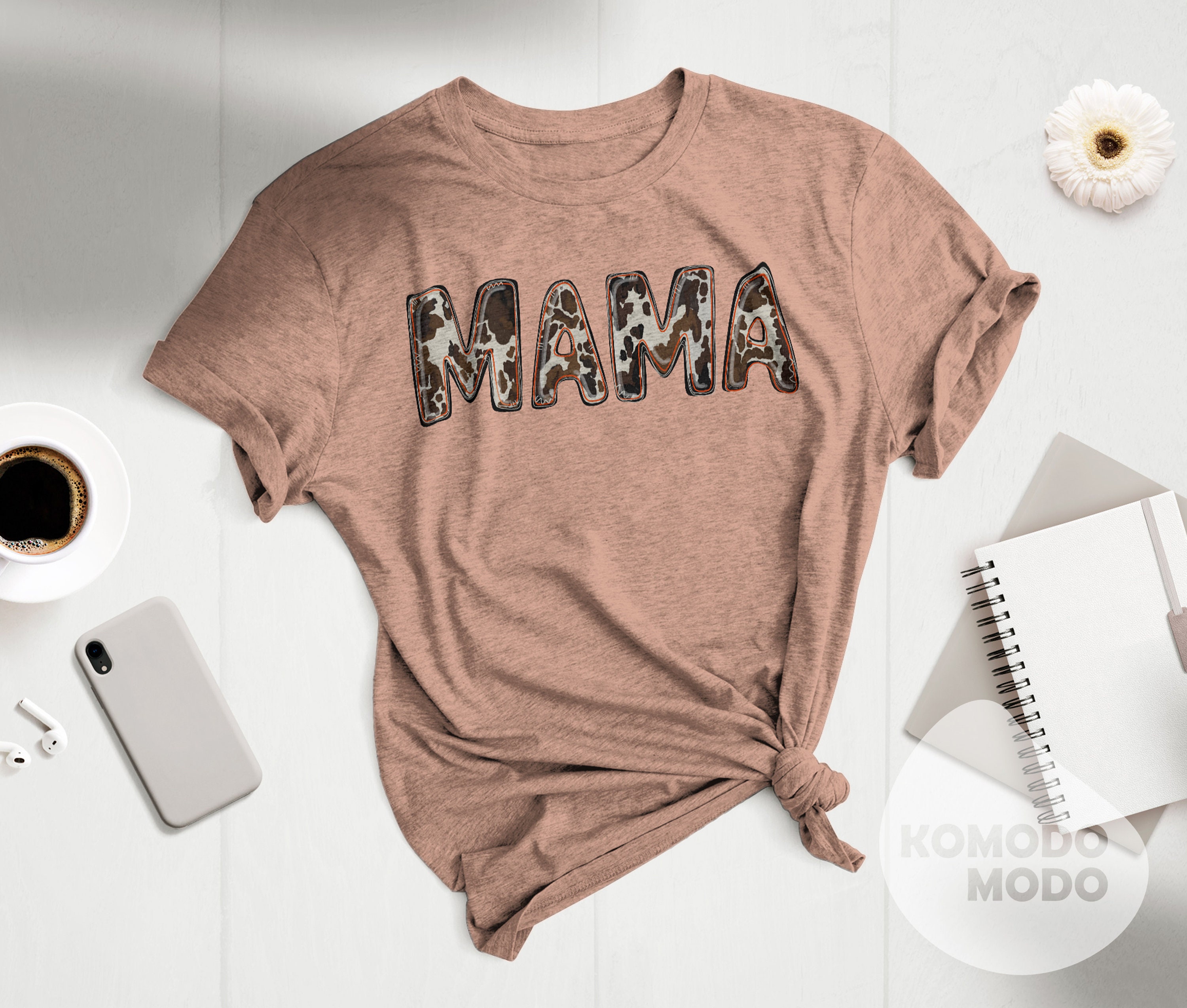 cow print mom shirt