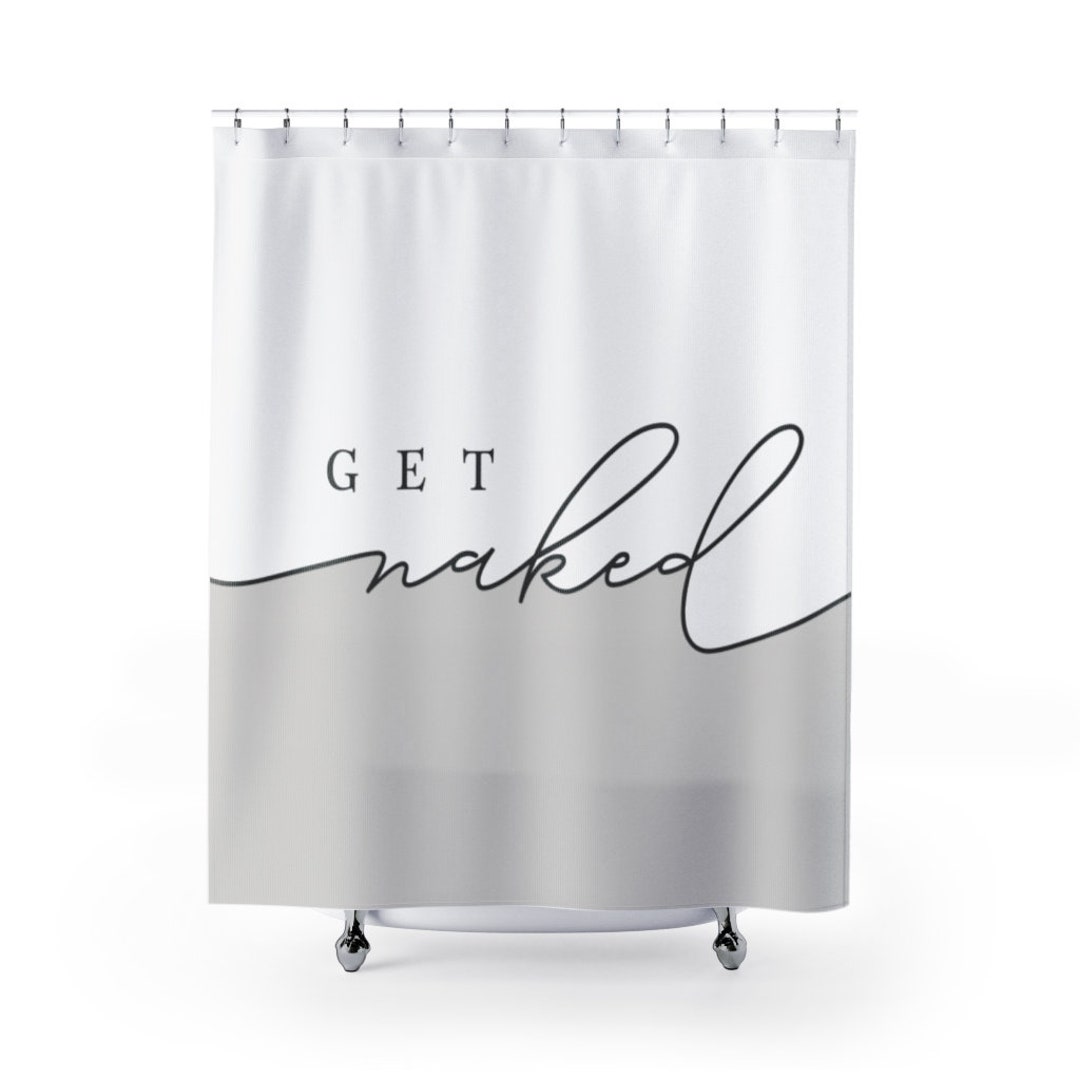 Get Naked Shower Curtain Bathroom Decoration Curtain Funny - Etsy