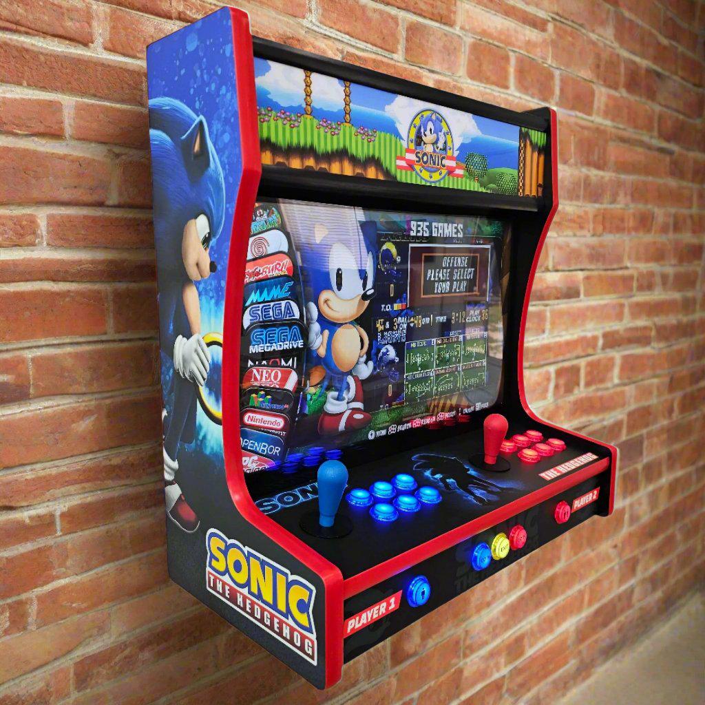 Sonic Wall Mount or Bartop Arcade Machine, Two Player 24 Screen, Fully  Wrapped, LED Buttons, Light up Marquee, Free Shipping! - Etsy