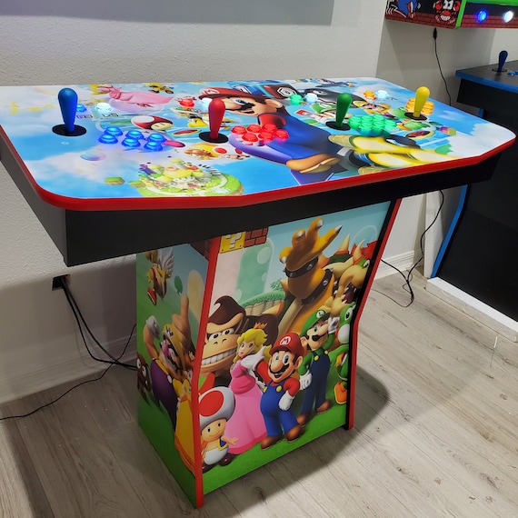 Mario 4 Player Arcade Machine , Plays 5000 Games, LED Buttons. Great  Gameroom or Mancave Addition 