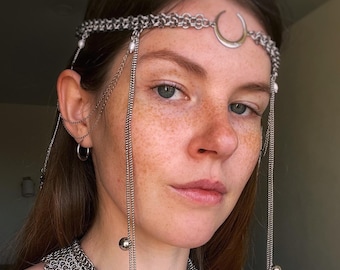 Kettenhemd Mond Elfe | Märchenkrone | Fantasie Haarschmuck