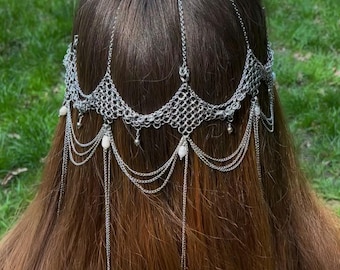 Wedding elf chainmail headpiece