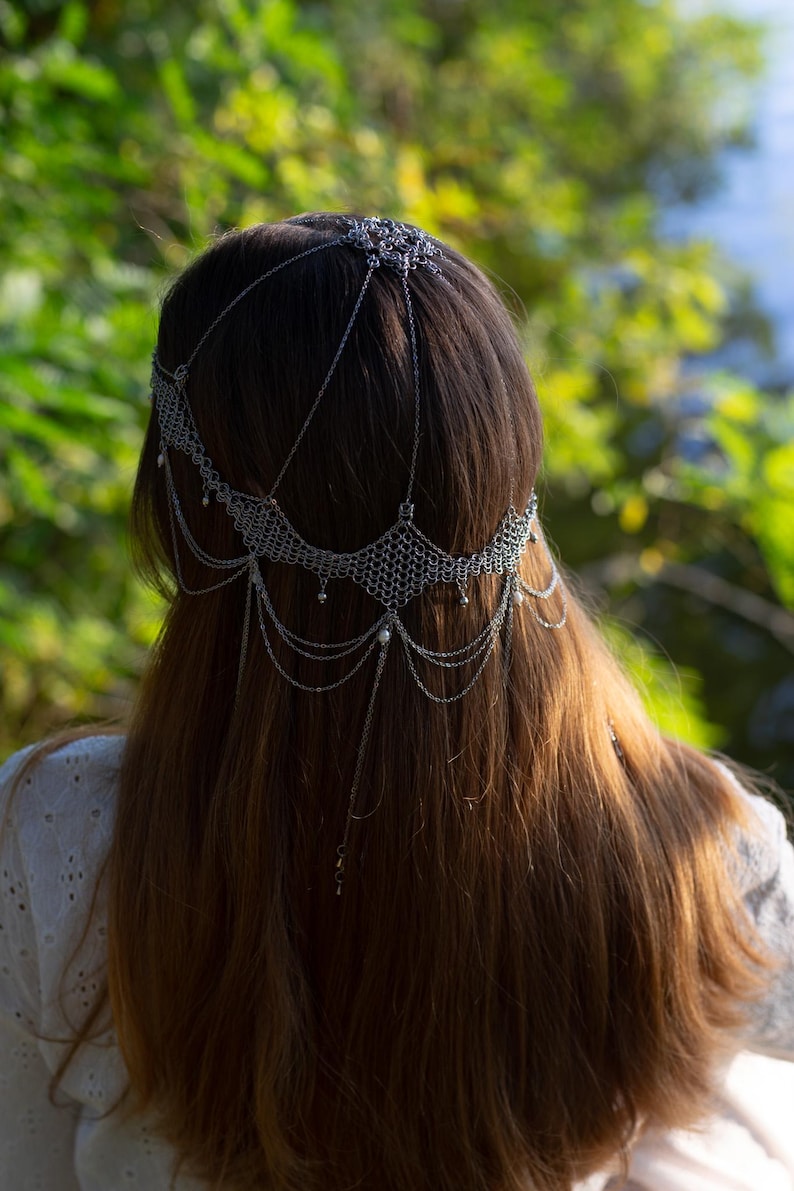 Wedding Elf Chainmail Headpiece image 8