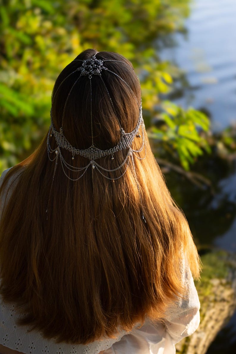 Wedding Elf Chainmail Headpiece image 6