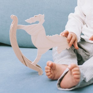 Rocking horse - Wood toy - Gender neutral baby wooden toys - Nursery decor - Gift for kids - Vintage toy - Montessori toys