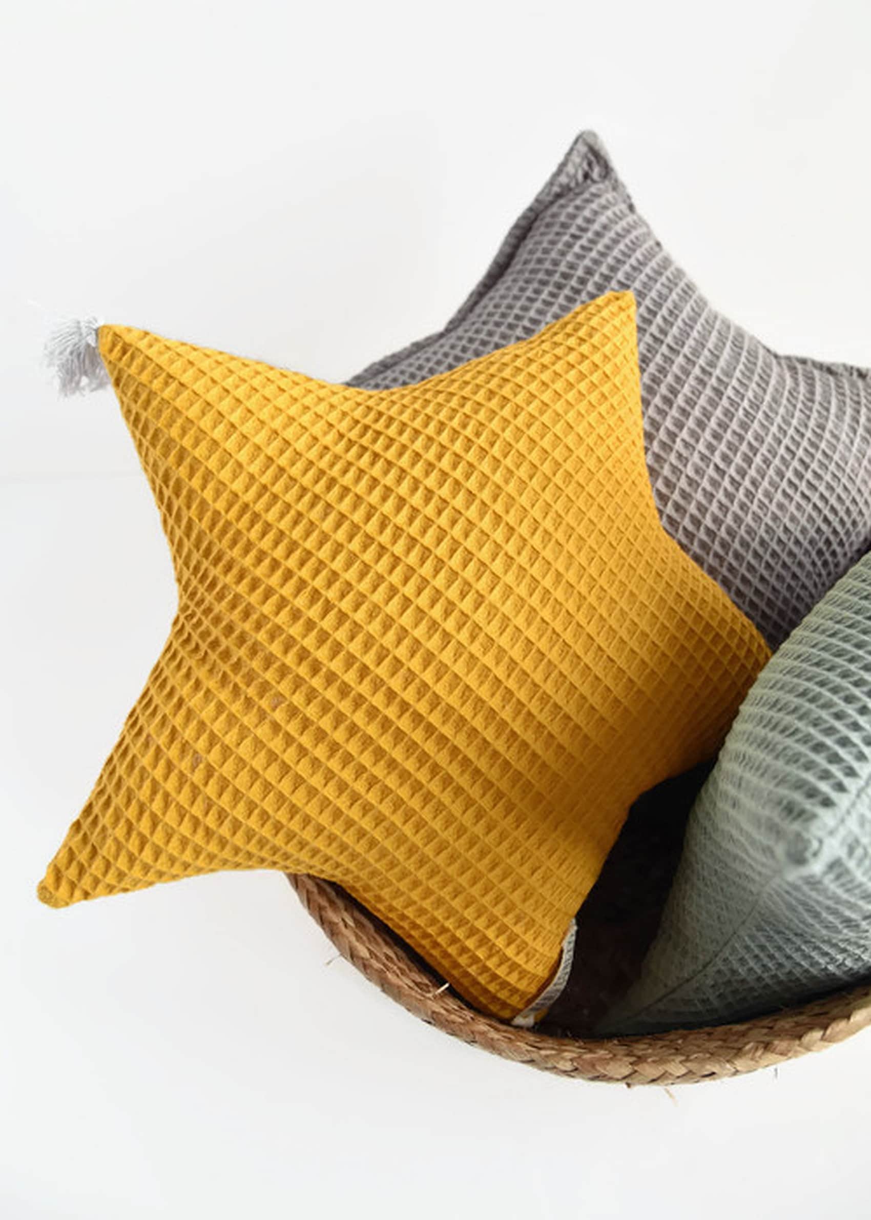 Mustard Yellow Star Pillow Star Shaped Throw Pillow Corn Etsy