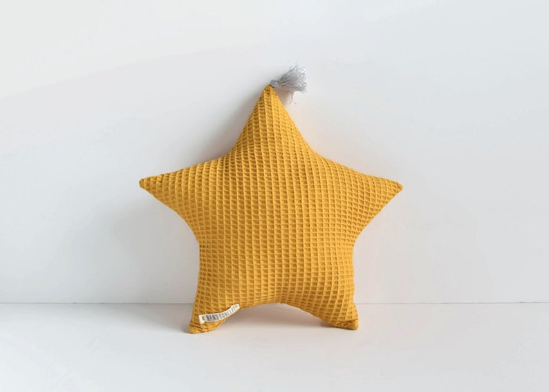Mustard Yellow Star Pillow Star Shaped Throw Pillow Corn Etsy