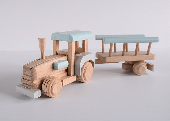 wooden tractor