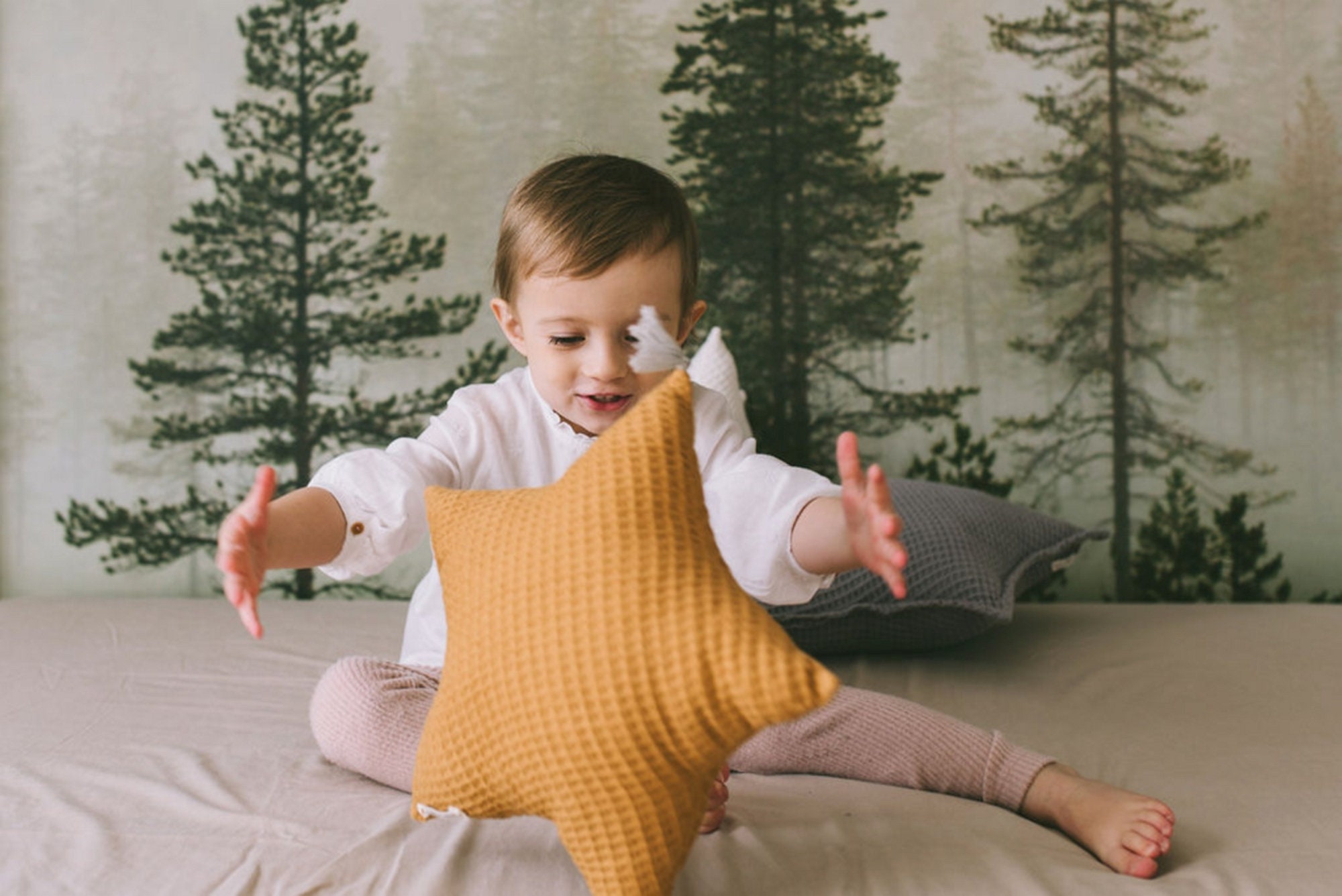 Mustard Yellow Star Pillow Star Shaped Throw Pillow Corn Etsy