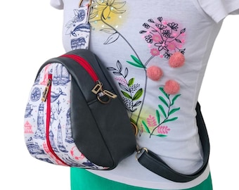 Convertible Sling Bag Sewing Pattern: 3-in-1 Crossbody Backpack (PDF pattern)