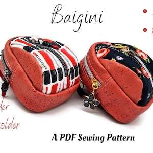 Baigini beinhaltet SVG-Dateien, diy Coin Pouch Schnittmuster Mini Rucksack PDF Schnittmuster diy Puppentasche Schlüsselbund Air pods Halter PDF Schnittmuster