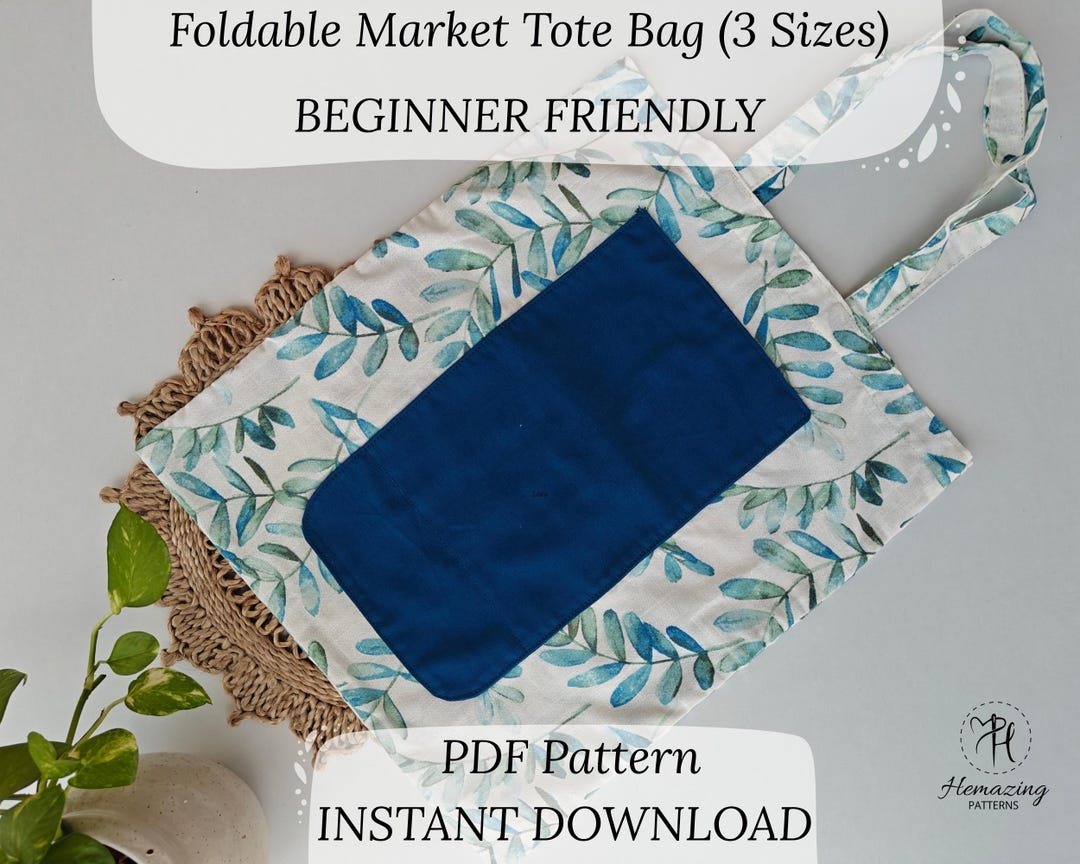 Market Tote Bag Sewing Pattern in 3 Sizes - Etsy
