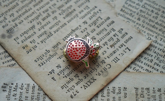Pomegranate Hard Enamel Pin Friut Autumn Enamel Jewerly Etsy