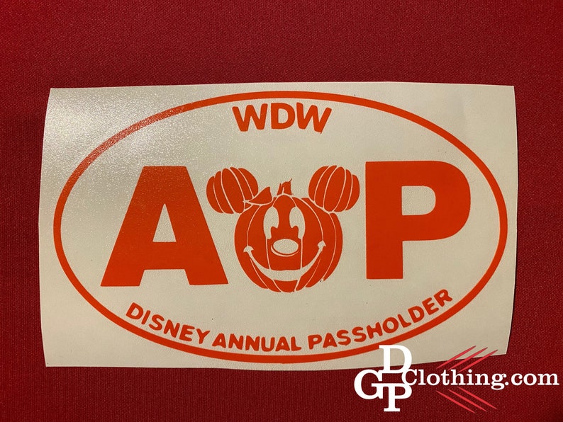 Walt Disney World WDW Annual Passholder Halloween Car Decal